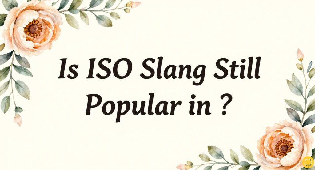 Is ISO Slang Still Popular in 2026?