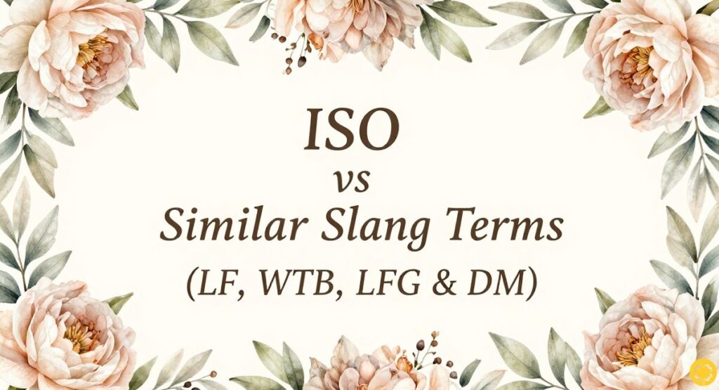 ISO vs Similar Slang Terms (LF, WTB, LFG & DM)