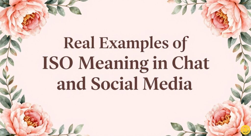 Real Examples of ISO Meaning in Chat and Social Media