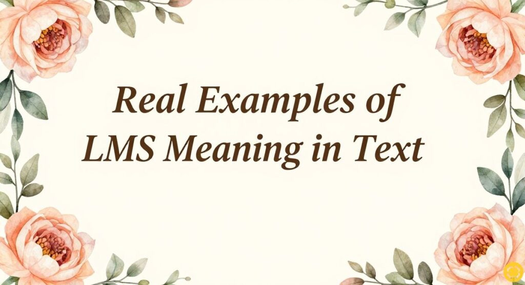 Real Examples of LMS Meaning in Text
