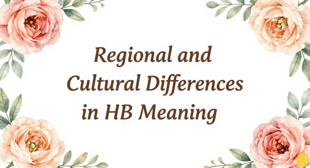 Regional and Cultural Differences in HB Meaning
