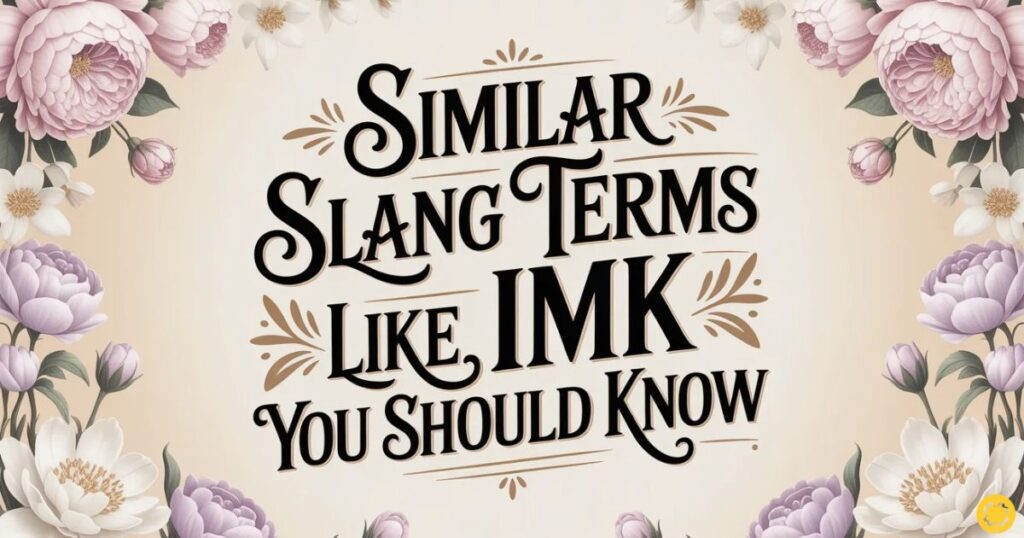 Similar Slang Terms Like IMK You Should Know