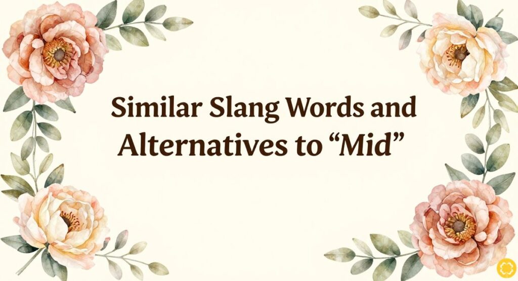 Similar Slang Words and Alternatives to “Mid”