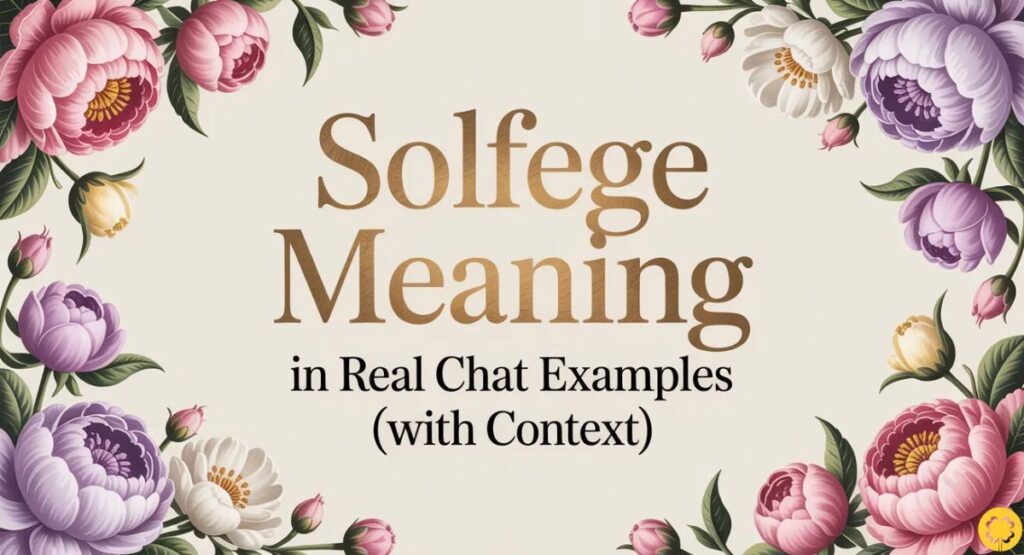 Solfege Meaning in Real Chat Examples (With Context)