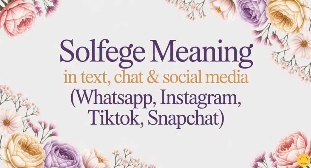 Solfege Meaning in Text, Chat & Social Media (WhatsApp, Instagram, TikTok, Snapchat)