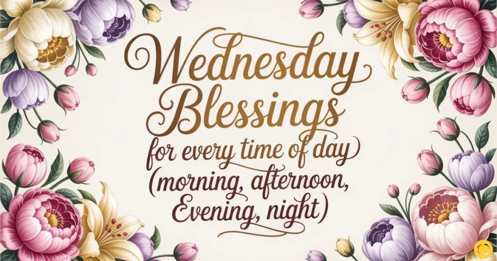 Wednesday Blessings for Every Time of Day (Morning, Afternoon, Evening, Night)