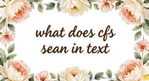 what does cfs mean in text