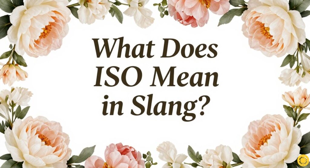 What Does ISO Mean in Slang?