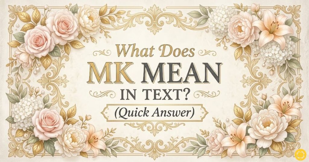 What Does MK Mean in Text? (Quick Answer)