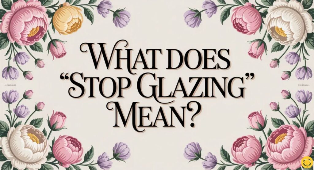 What Does “Stop Glazing” Mean?