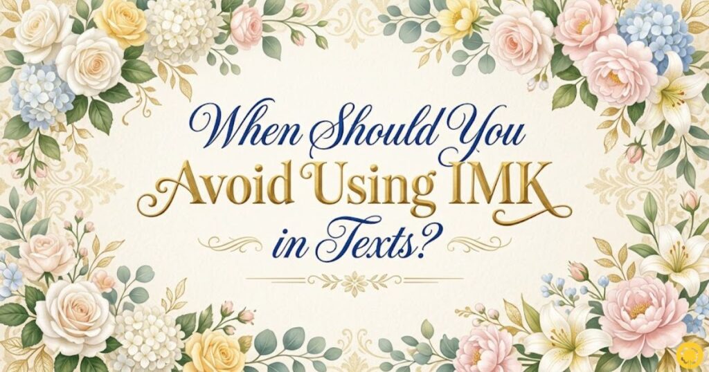 When Should You Avoid Using IMK in Texts?