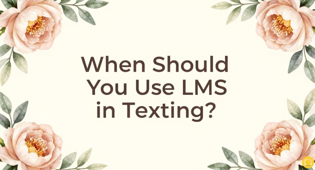 When Should You Use LMS in Texting?