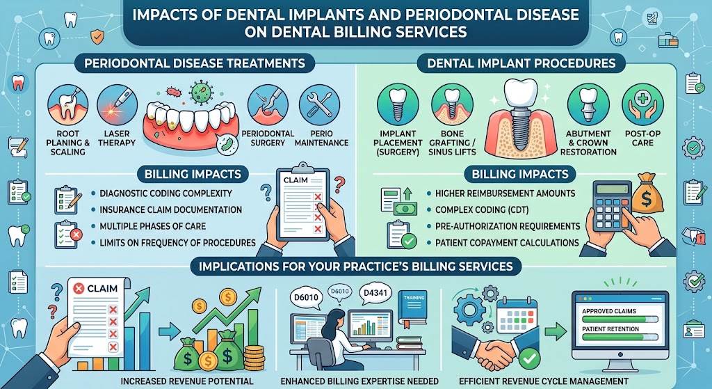 What Dental Implants and Periodontal Disease Mean for Your Practice's Dental Billing Services