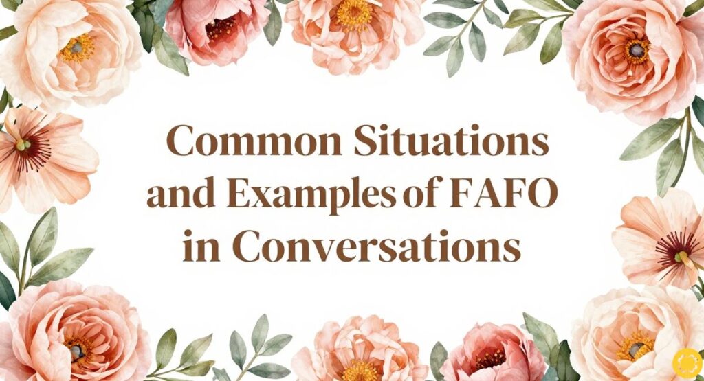 Common Situations and Examples of FAFO in Conversations