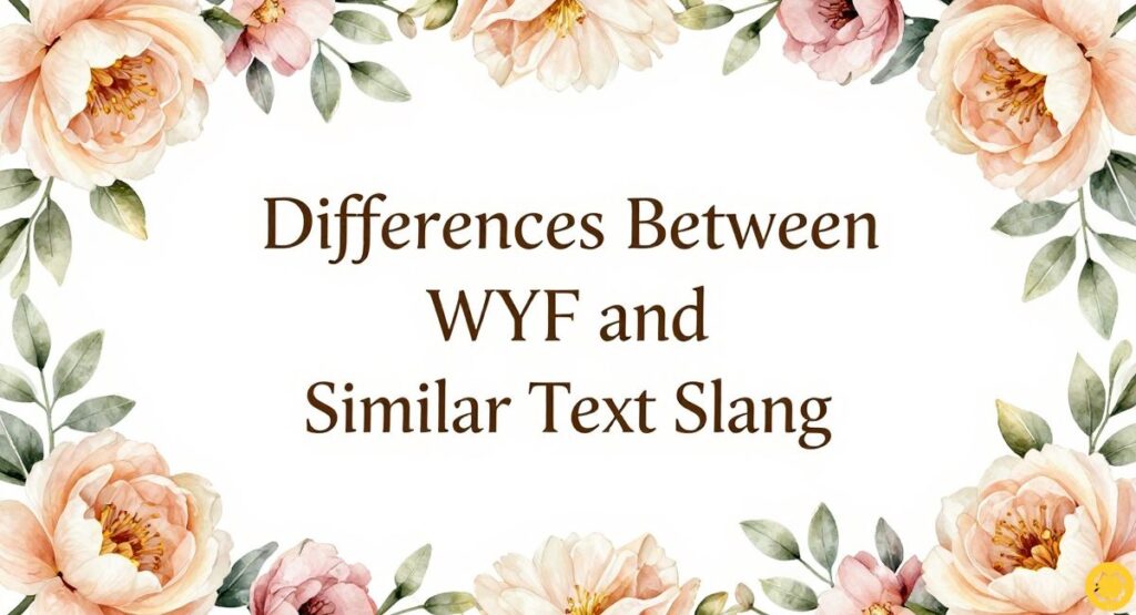 Differences Between WYF and Similar Text Slang