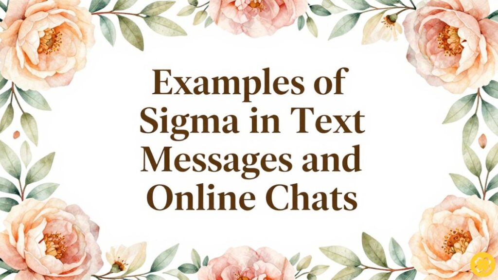 Examples of Sigma in Text Messages and Online Chats