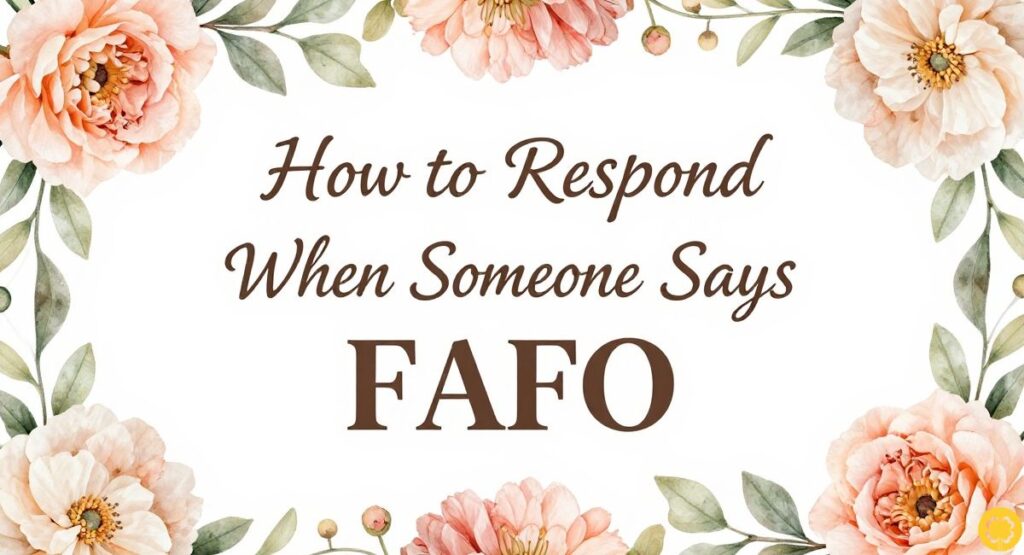 How to Respond When Someone Says FAFO