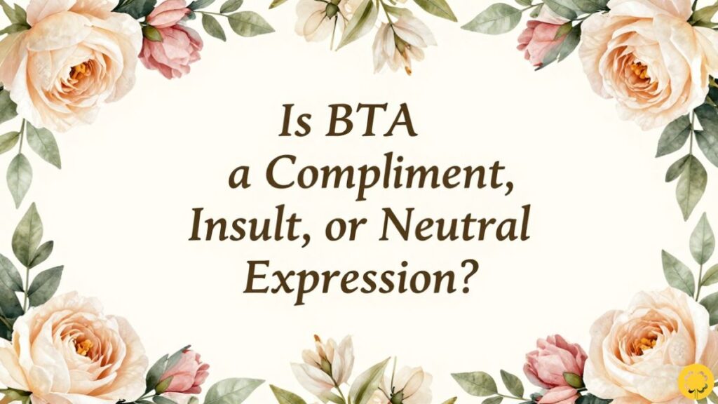Is BTA a Compliment, Insult, or Neutral Expression?