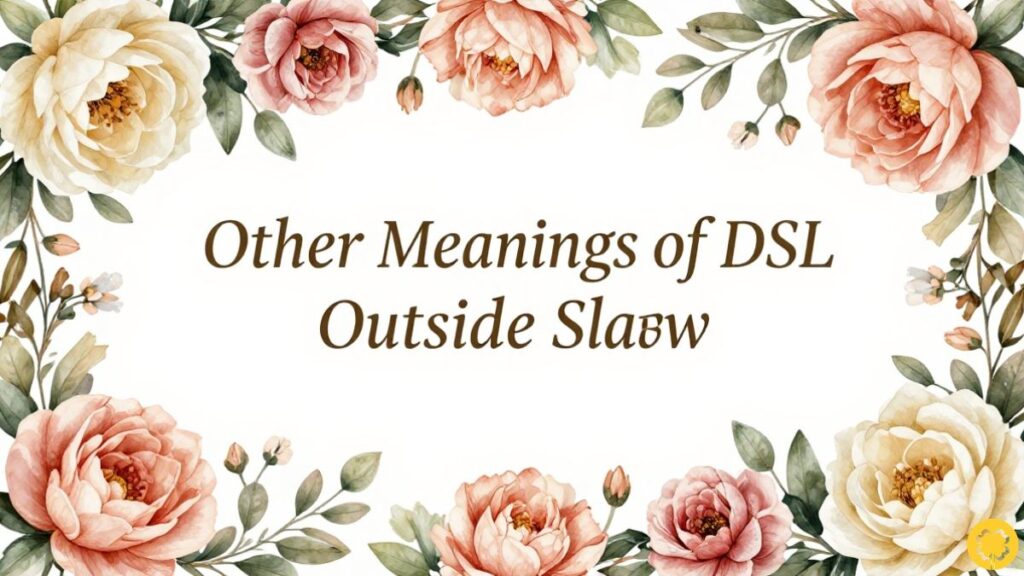 Other Meanings of DSL Outside Slang