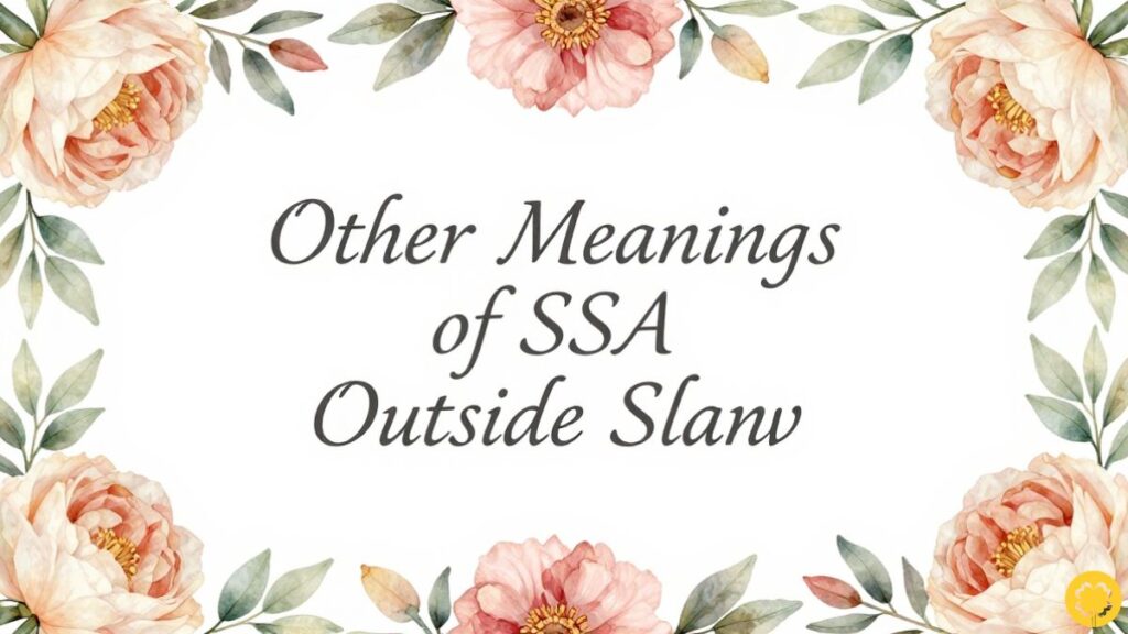 Other Meanings of SSA Outside Slang