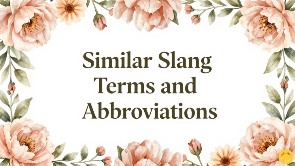 Similar Slang Terms and Abbreviations