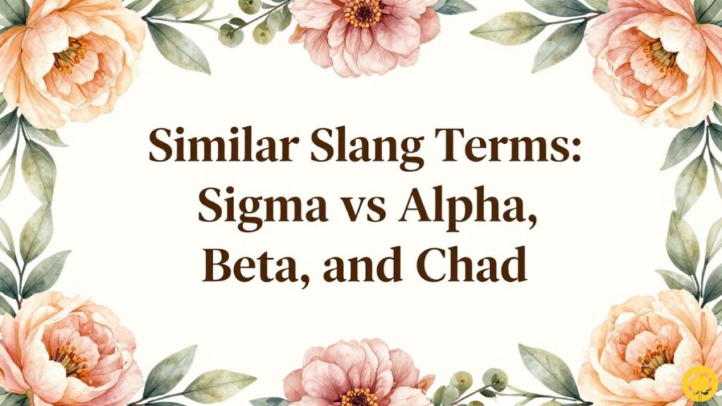 Similar Slang Terms: Sigma vs Alpha, Beta, and Chad