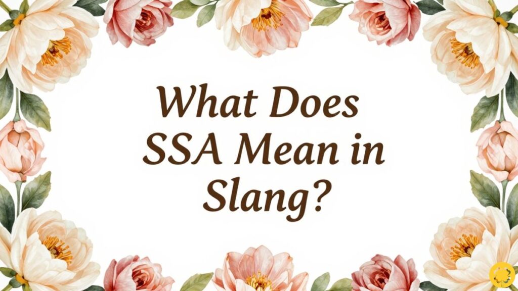What Does SSA Mean in Slang?